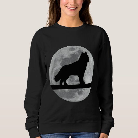 Sweatshirt Husky Chig nuit Lune Husky (Devant)