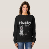 Sweatshirt Husky Cute Chien (Devant entier)