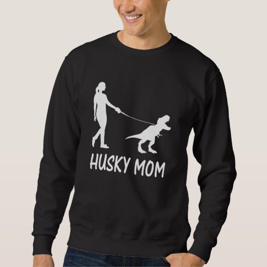 Sweatshirt Husky Maman Sibérienne Husky Mama Chien Dinosaure (Devant)