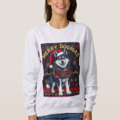 Sweatshirt Husky Merry Dogmas (Devant)