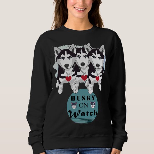 Sweatshirt Husky On Watch (Devant)