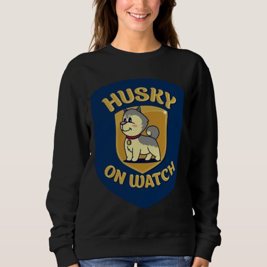 Sweatshirt Husky On Watch (Devant)
