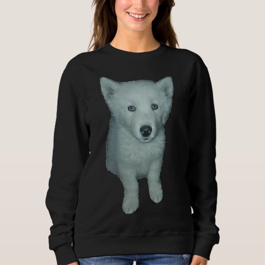 Sweatshirt Husky Puppy Blue Eyes (Devant)
