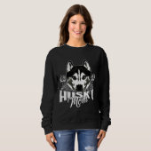 Sweatshirt Husky Siberian Husky Maman (Devant entier)