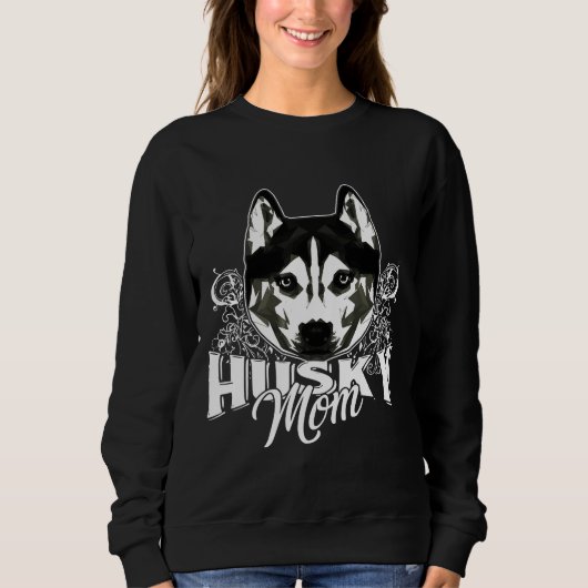 Sweatshirt Husky Siberian Husky Maman (Devant)