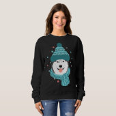 Sweatshirt Husky Sibérien En Hiver (Devant entier)