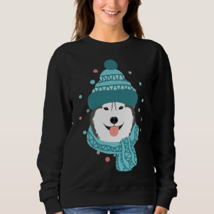 Sweatshirt Husky Sibérien En Hiver