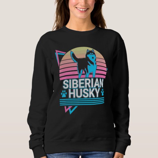 Sweatshirt Husky Sibérien Rétro (Devant)