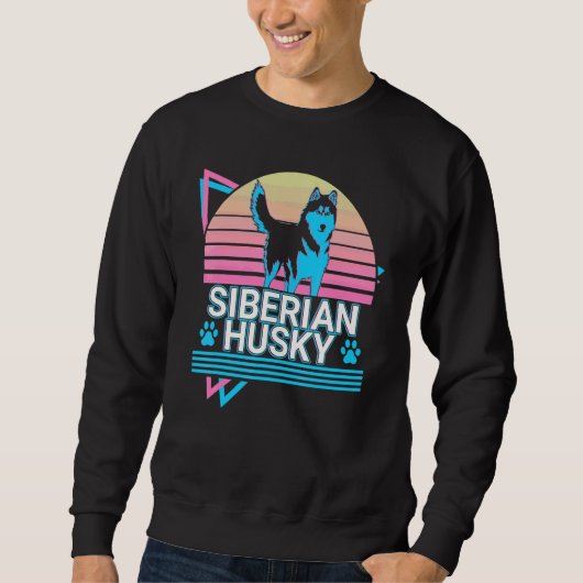Sweatshirt Husky Sibérien Rétro (Devant)