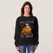 Sweatshirt Husky Sibérien Trop mignon Pour Parler Halloween C (Devant entier)