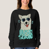 Sweatshirt Husky Squad White (Devant)