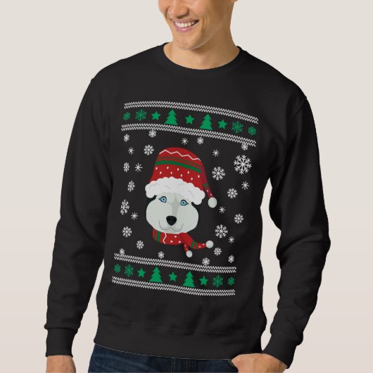 Sweatshirt Husky Ugly Christmas (Devant)
