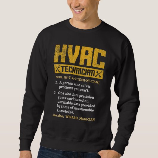 Sweatshirt HVAC Technician Graphic Distressed (Devant)