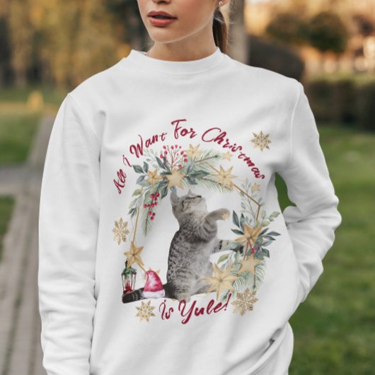 Sweatshirt Hygge Yule Chat Cosy Noël Femmes