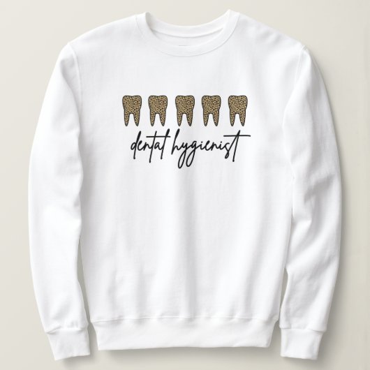 Sweatshirt Hygiéniste dentaire | RDH Dentist Cheetah cadeaux (Design devant)