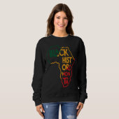 Sweatshirt I Am Black History African American Map (Devant entier)