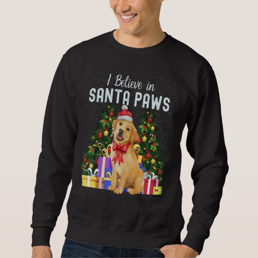 Sweatshirt I Believe In Santa Paws   Cute Christmas Labrador  (Devant)