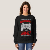 Sweatshirt I Have Two Titles Granny Matching Video Gamer Bday (Devant entier)