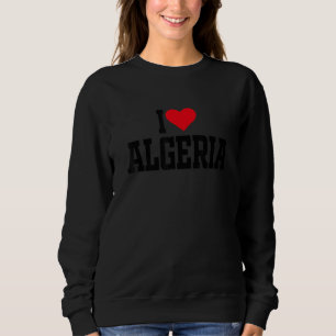 Sweatshirt I Heart Algérie avec coeur rouge I love Algérie 1