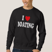 Sweatshirt I Heart Boating Retro Boating (Devant)