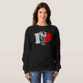 Sweatshirt I Heart Cows - Funny Farmer, Cattle Rancher, Cow L (Devant entier)