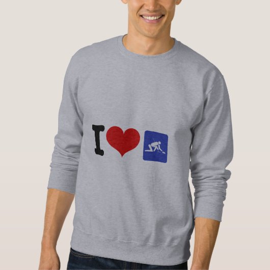 Sweatshirt I Heart Curling (Devant)