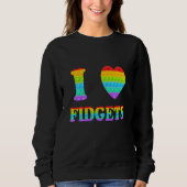 Sweatshirt I Heart Fidget I Love Fidgets (Devant)