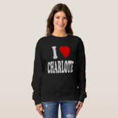Sweatshirt I Heart (Love) Charlotte Cute Matching Couple Spou (Devant entier)
