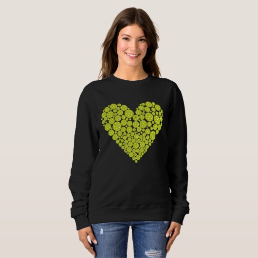 Sweatshirt I Heart Pickleball (Devant entier)
