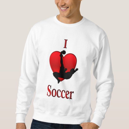 Sweatshirt I Heart Soccer (Devant)