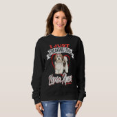 Sweatshirt I Just Freaking Love Lhasa Apsos Dog Raglan Baseba (Devant entier)