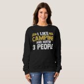 Sweatshirt I like camping and maybe 3 people camper RV carava (Devant entier)