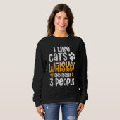 Sweatshirt I Like Cats Coffee Maybe 3 People Funny Joke Kitte (Devant entier)