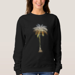 Sweatshirt I Live Life Palm Tree Silhouette Artist Stich Arts