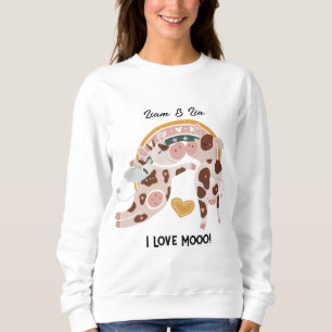 Sweatshirt I Looo Mooo Cute Cow Customisé Cadeau Lui
