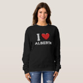 Sweatshirt I Love Alberta Canada Premium (Devant entier)