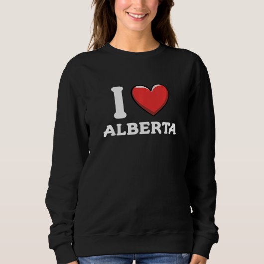 Sweatshirt I Love Alberta Canada Premium (Devant)
