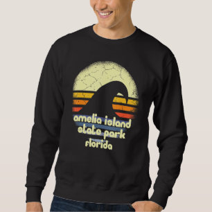 Sweatshirt I Love Amelia Island State Park Florida Ocean Wave
