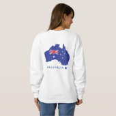 Sweatshirt I LOVE AUSTRALIA Happy Australia Day 26 janvier (Dos entier)