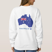 Sweatshirt I LOVE AUSTRALIA Happy Australia Day 26 janvier (Dos)