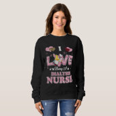 Sweatshirt I Love Being Dialysis Nurse Gnome Easter Nurse (Devant entier)