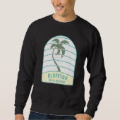 Sweatshirt I Love Bluffton South Carolina Palm Tree Sc Vacati (Devant)