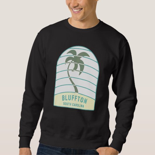 Sweatshirt I Love Bluffton South Carolina Palm Tree Sc Vacati (Devant)