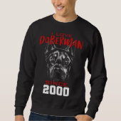 Sweatshirt I love doberman since 2000 (Devant)