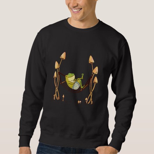 Sweatshirt I Love Frogs Cute Chill Frog Hammock (Devant)