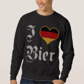 Sweatshirt I Love German Bier Oktoberfest Munich Boisson Bier (Devant)