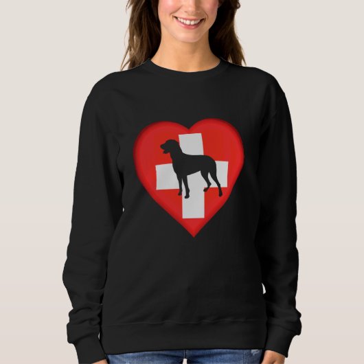Sweatshirt I Love Great Swiss Mountain Dog Large Swiss Mounta (Devant)