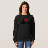 SWEATSHIRT I LOVE HEART THEATER THEATRE MUSICALS BROADWAY (Devant entier)