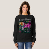 Sweatshirt I Love Horses Abstrait Whimsical Cheval Peinture (Devant entier)