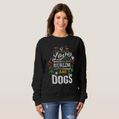 Sweatshirt I Love Hurling And Dogs Christmas (Devant entier)